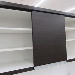 状態良好 NITORI/ニトリ 食器棚 UP RESUME 120-2TF-H-DBR3 ハイタイプ W1200×H2000mm ソフトクローズ機能付き