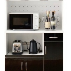 使用期間3週間 食器棚 レンジ台 幅90cm 使用期間3週間 食器棚 レンジ台 幅90cm