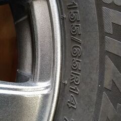 【直接引き取り限定】BLIZZAK VRX3 155/65R14 4本 ホイール付き