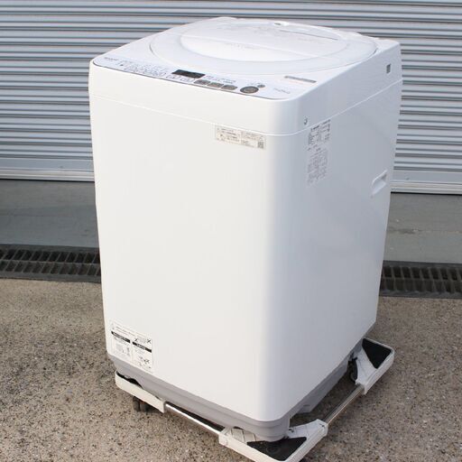 【神奈川pay可】T262) シャープ ES-KS70V-W 全自動洗濯機 2020年製 洗濯7.0kg 風乾燥付き おしゃれ着コース シワ抑えコース 縦型洗濯機 SHARP