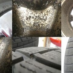 トヨタ セルシオ 純正 17インチ メッキ アルミ付タイヤ4本セット UCF30 センターキャップ欠品 ユーロ 7.5JJ +45 5H 中古 苫小牧西店