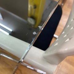 R472 高級 Zanotta＆ Vitra トップガラスダイニング 5点セット 正方形110cm