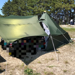 アウトドア キャンプ☆中古品☆3点セットDOD ワンポールテントRX（L