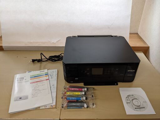 インク4色おまけ付き【美品】EPSON エプソン プリンター A4 インクジェット 複合機 カラリオ EP-810AB ブラック