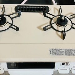 リンナイガステーブルKG64TW2L(都市ガス)2019年製 左強火力・ホース付