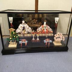 人形 平安清玉作 おひなさま ガラスケース入り
