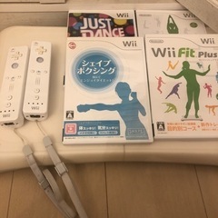Wii本体＆ボード＆ソフト4本セット