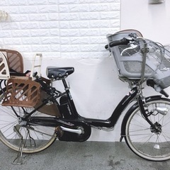 格安　3人乗り電動自転車　ヤマハパス リトルモア　子供シート付き...