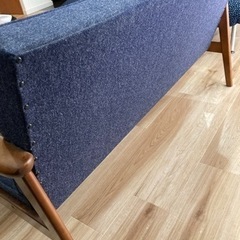 引き取り限定　カリモク60 kチェア 2シータータープブルー