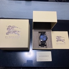 BURBERRY 腕時計 BU9365  クロノグラフ  ダークグレー×ブルー