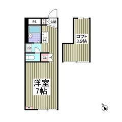 💖初期費用０円対応可💖多摩都市モノレール 「上北台」駅 徒歩17分🌟1Ｒ・ロフト付き🎵管理番号「154717」 - 東大和市