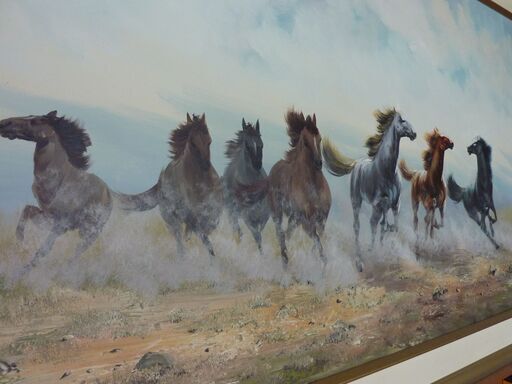 馬の絵画 馬の絵1 風水 絵画 (120X67CM) | セオアートギャラリー