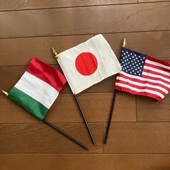 国旗(イタリア、日本、アメリカ)