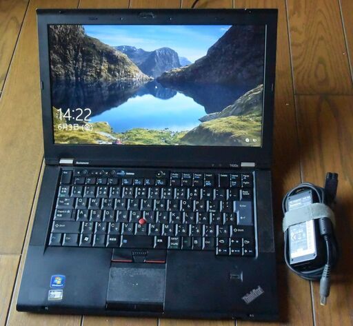 LenovoT420s-Win10Pro-８GBメモリ-160GB SSD+DVD/CDドライブ+SDカードスロット+ACアダプタのセット　USBスロット3基中1基不良