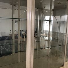 自社配送有 アンティーク調 ロイヤルキャビネット ショーケース 食器棚 食器収納 飾り棚 白 ホワイト系