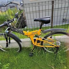 黄色い自転車 ギアありジャンク品、防犯登録なし