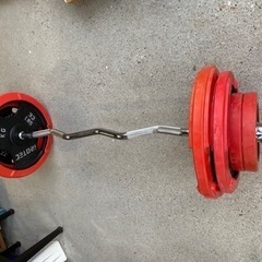 お薦め品‼️激安‼️iROTEC 76kg バーベル Wバー&プレート