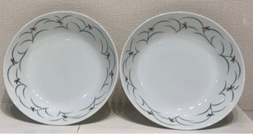 未使用品【香蘭社】香蘭社 大皿 2枚セット　とシクラメン柄　小鉢　2枚