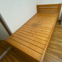 シングルベッド　木材