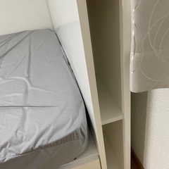 ダブルベッド ニトリ カイト3浅型ホワイト《美品》