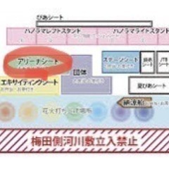 【ネット決済・配送可】第34回なにわ淀川花火大会　アリーナシート...