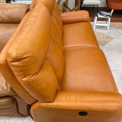 🧡Moition sofa 本革3Pリクライニングソファ ✨定価￥163,900✨ イタリア製 Virginn urethane使用!! キャメル🧡