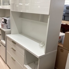 美原店　ニトリ　キッチンボード　幅105 高さ181エトナ105KB ホワイト　食器棚