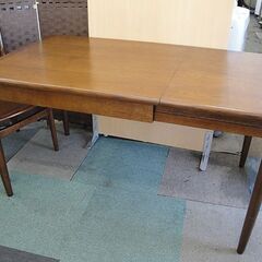 ☆ 日進木工 伸長式 2人掛け ダイニングテーブルセット チェア×2脚