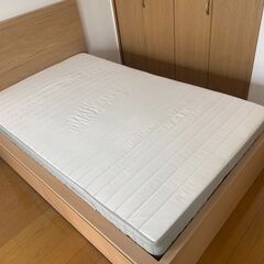 【IKEA】MALM マルム ベッド(フレーム＋マットレス)　1...