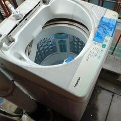 【募集中】東芝　洗濯機　5kg  蓋がありませんが正常に作動します。