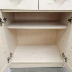 カントリー調 食器棚 スライド式カウンター付き 幅58㎝×高さ180㎝