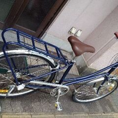 [KYOTO SAKURA]26吋 クラシカルシティーバイク 内装3段/ネイビー