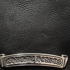 クロムハーツ スクエアポケット3クロスパッチレザーショルダーバッグ