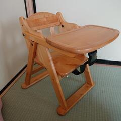 テーブル付きローチェアー  子供用椅子 木製