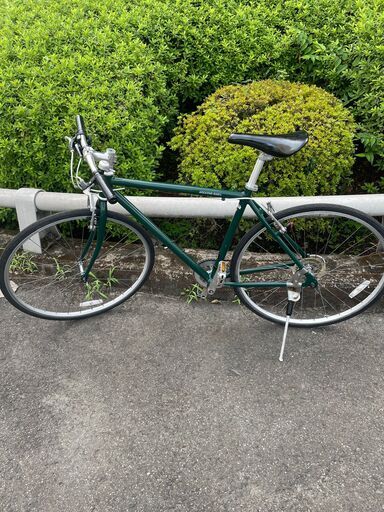 リサイクルショップどりーむ鹿大前店　No３３９　エコNo１４４８４X　自転車　クロスバイク　WEEKENDOBIKES　ギア7段切替　軽量アルミ　中古　整備済　グリーン リサイクルショップどりーむ鹿大前店 No339 エコNo14484X