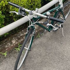 リサイクルショップどりーむ鹿大前店　No３３９　エコNo１４４８４X　自転車　クロスバイク　WEEKENDOBIKES　ギア7段切替　軽量アルミ　中古　整備済　グリーン リサイクルショップどりーむ鹿大前店 No339 エコNo14484X