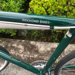 リサイクルショップどりーむ鹿大前店　No３３９　エコNo１４４８４X　自転車　クロスバイク　WEEKENDOBIKES　ギア7段切替　軽量アルミ　中古　整備済　グリーン リサイクルショップどりーむ鹿大前店 No339 エコNo14484X