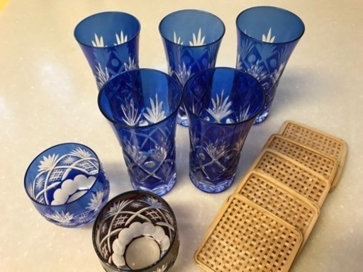 【決まりました】切子グラス　(未使用品)