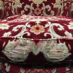 【店頭お渡しのみ】イタリア製　CIAC社製　アンティーク　ロココ調　ゴブラン織　猫脚　3人掛ソファ　¥34,980(税込)