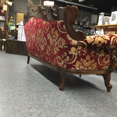 【店頭お渡しのみ】イタリア製　CIAC社製　アンティーク　ロココ調　ゴブラン織　猫脚　3人掛ソファ　¥34,980(税込)
