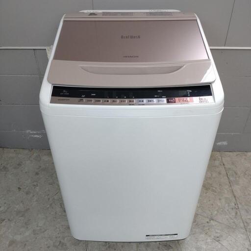 【決定済】HITACHI 日立 全自動電気洗濯機 BW-V80B シャンパン 8kg 動作確認済み