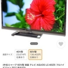 シャープ　TV  60V型　ほぼ決定