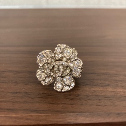 CHANEL 07V COCO NARC CAMELLIA DESIGN STONE RING MADE IN FRANCE/シャネルココマークカメリアデザインストーンリング