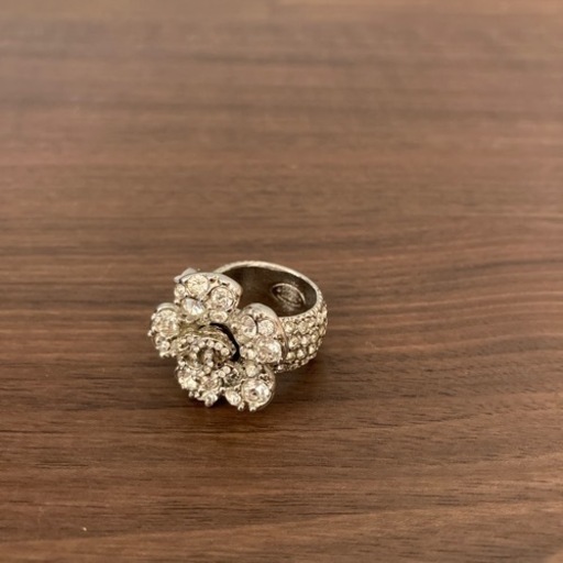CHANEL 07V COCO NARC CAMELLIA DESIGN STONE RING MADE IN FRANCE