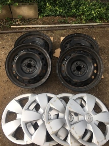 ラクティス純正 16インチ 軽カーに バリ山 鉄チン スチール ホワイト