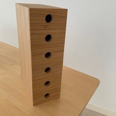 無印良品 木製小物収納6段 約幅8.4x奥行17x高さ25.2cm 