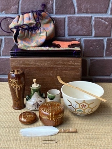 茶道具色々纏めて 検 利休女桑茶箱茶筅筒棗なつめ香合和食器桜皮細工