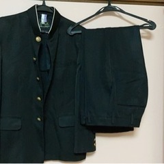 【ネット決済・配送可】標準型学生服　ジャケットとズボンセット