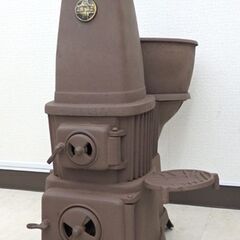 千歳市/恵庭市 近郊配送/引取限定 福禄/フクロク 貯炭式ストーブ フクロクストーブ 鋳物 薪 石炭 コークス アンティーク レトロ 骨董品