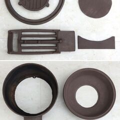 千歳市/恵庭市 近郊配送/引取限定 福禄/フクロク 貯炭式ストーブ フクロクストーブ 鋳物 薪 石炭 コークス アンティーク レトロ 骨董品